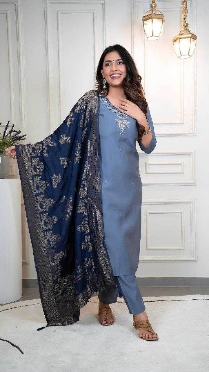 Premium Roman Silk Designer Ladies Kurti - MYLUXURY LANE ENTERPRISE